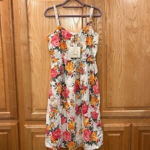 Cynthia Rowley Floral Linen Blend Dress Size 6